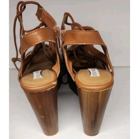 Steve Madden Platform Wedge Sandals Women's Size 8M Lace-up Gladiator Heels - Picture 11 of 14